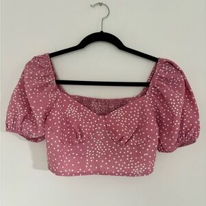 Polka dot‎ crop top